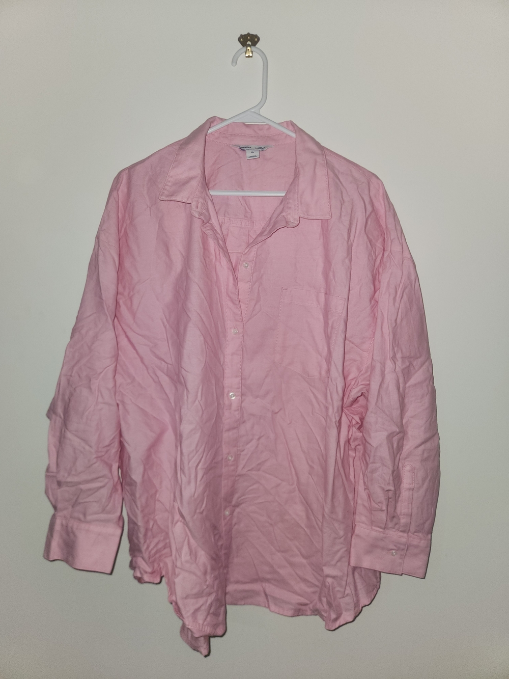 Old Navy Pink The Boyfriend Shirt Size XL